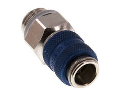Laiton nickelé Coupleur pneumatique DN 5 bleu Douille G 1/4 pouce Mâle