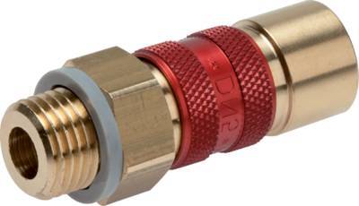 Nickel-plated Brass DN 5 Brown-Coded Air Coupling Socket G 3/8 inch Male