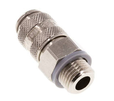 Laiton nickelé Coupleur pneumatique DN 5 Douille G 1/4 pouce mâle double obturation