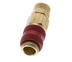 Laiton DN 5 Red Air Coupling Socket 4x6 mm Union Nut
