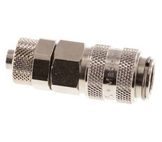 Nickel-plated Brass DN 5 Air Coupling Socket 6x8 mm Union Nut