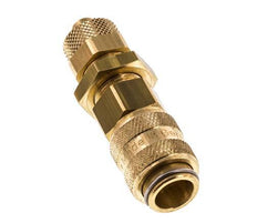 Laiton DN 5 Coupleur d'air douille 6x8 mm écrou union Bulkhead