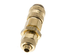 Laiton DN 5 Air Coupling Socket 6x8 mm Union Nut Bulkhead Pull-Off Double Shut-Off
