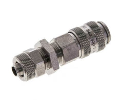 Acier inoxydable Coupleur d'air DN 5 Douille 6x8 mm Écrou-union Cloison