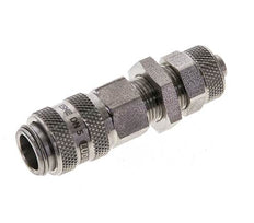 Acier inoxydable Coupleur d'air DN 5 Douille 6x8 mm Écrou-union Cloison