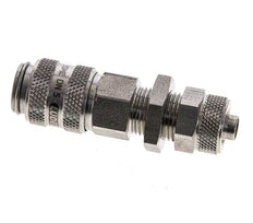Acier inoxydable Coupleur d'air DN 5 Douille 6x8 mm Écrou-union Cloison