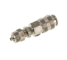 Stainless steel DN 5 Air Coupling Socket 4x6 mm Union Nut Bulkhead Double Shut-Off