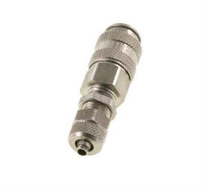 Acier inoxydable DN 5 Air Coupling Socket 4x6 mm Union Nut Bulkhead Double Shut-Off