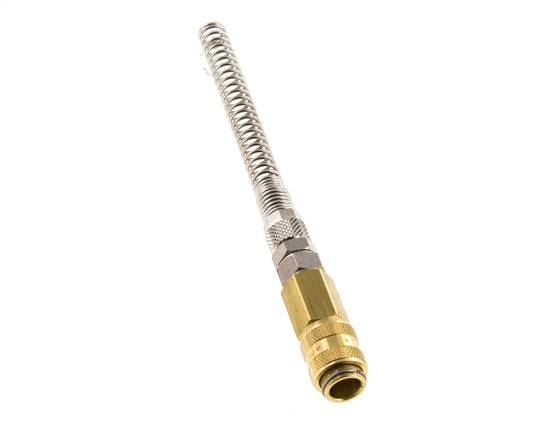 Laiton DN 5 Air Coupling Socket 4x6 mm Union Nut Bend-Protect Rotatable