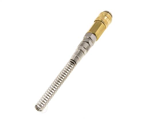Laiton DN 5 Air Coupling Socket 4x6 mm Union Nut Bend-Protect Rotatable