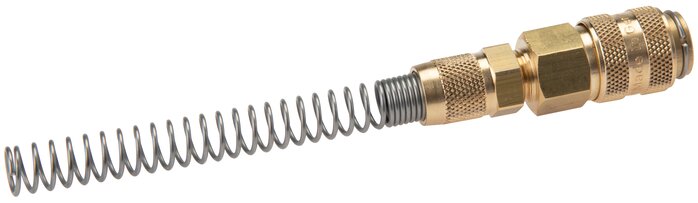 Laiton DN 5 Noir Air Coupling Socket 4x6 mm Union Nut Bend-Protect Rotatable