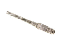 Laiton nickelé Coupleur pneumatique DN 5 Douille 4x6 mm Ecrou-raccord Bend-Protect Rotatif