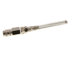 Laiton nickelé Coupleur pneumatique DN 5 Douille 4x6 mm Ecrou-raccord Bend-Protect Rotatif