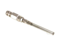 Laiton nickelé Coupleur pneumatique DN 5 Douille 4x6 mm Ecrou-raccord Bend-Protect Rotatif