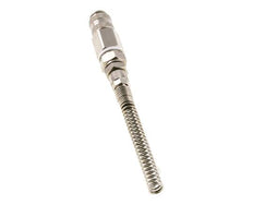 Laiton nickelé Coupleur pneumatique DN 5 Douille 4x6 mm Ecrou-raccord Bend-Protect Rotatif