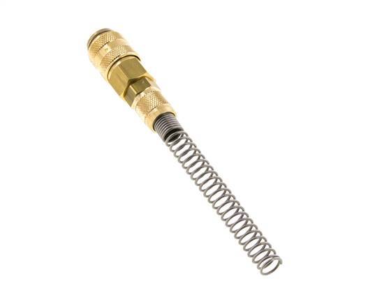Brass DN 5 Air Coupling Socket 4x6 mm Union Nut Bend-Protect