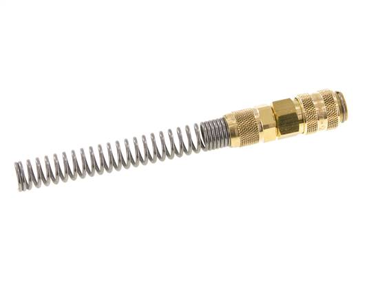 Coupleur d'air DN 5 en laiton Prise femelle 6x8 mm Écrou union Bend-Protect