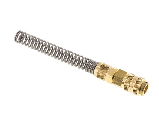 Coupleur d'air DN 5 en laiton Prise femelle 6x8 mm Écrou union Bend-Protect