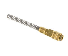 Laiton DN 5 Air Coupling Socket 4x6 mm Union Nut Bend-Protect Double Shut-Off