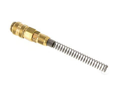 Laiton DN 5 Air Coupling Socket 4x6 mm Union Nut Bend-Protect Double Shut-Off