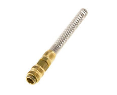 Laiton DN 5 Air Coupling Socket 6x8 mm Union Nut Bend-Protect Double Shut-Off