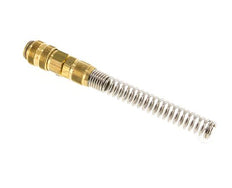 Laiton DN 5 Air Coupling Socket 6x8 mm Union Nut Bend-Protect Double Shut-Off