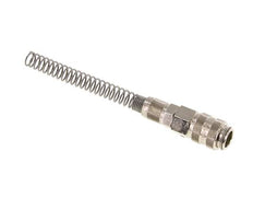 Laiton nickelé Coupleur pneumatique DN 5 Douille 4x6 mm Écrou-raccord Bend-Protect