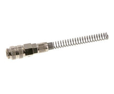 Laiton nickelé Coupleur pneumatique DN 5 Douille 4x6 mm Écrou-raccord Bend-Protect