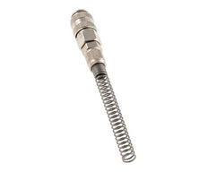 Laiton nickelé Coupleur pneumatique DN 5 Douille 4x6 mm Écrou-raccord Bend-Protect