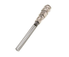 Laiton nickelé Coupleur pneumatique DN 5 Douille 4x6 mm Écrou-raccord Bend-Protect