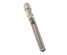 Laiton nickelé Coupleur d'air DN 5 Douille 6x8 mm Écrou-raccord Double obturation avec protection de la flexion