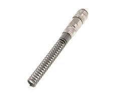 Laiton nickelé Coupleur d'air DN 5 Douille 6x8 mm Écrou-raccord Double obturation avec protection de la flexion