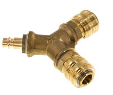 Laiton DN 7.2 (Euro) Coupleur pneumatique 2 voies 038
