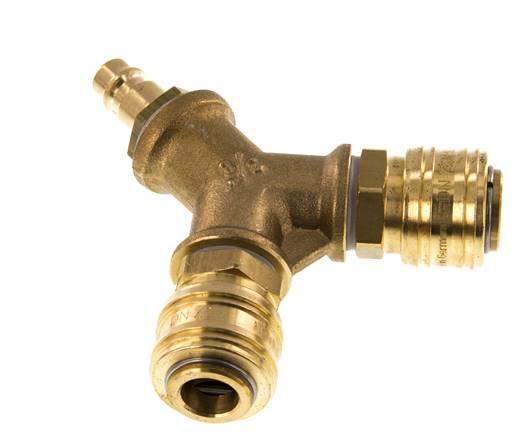 Laiton DN 7.2 (Euro) Coupleur pneumatique 2 voies 038