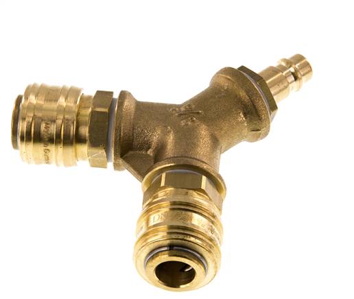 Laiton DN 7.2 (Euro) Coupleur pneumatique 2 voies 038