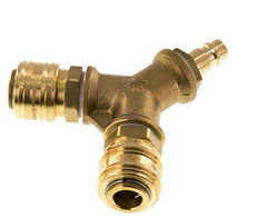 Laiton DN 7.2 (Euro) Coupleur pneumatique 2 voies 038
