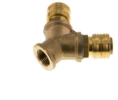 Laiton DN 7.2 (Euro) Manchon d'accouplement d'air G 1/2 pouce femelle Montage mural 2 voies