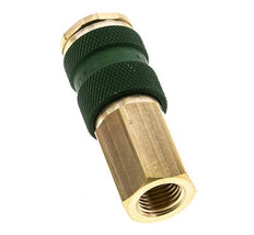 Coupleur d'air en laiton DN 7.2 (Euro) à code vert Prise femelle G 1/4 pouce femelle