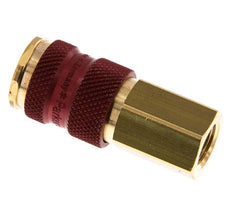 Coupleur d'air en laiton DN 7.2 (Euro) à code rouge Prise femelle G 1/4 pouce femelle