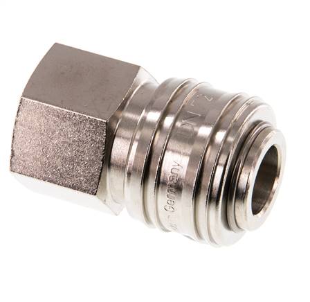 Laiton nickelé DN 7.2 (Euro) Coupleur d'air Douille G 1/4 pouce femelle