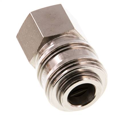 Laiton nickelé DN 7.2 (Euro) Coupleur d'air Douille G 1/4 pouce femelle