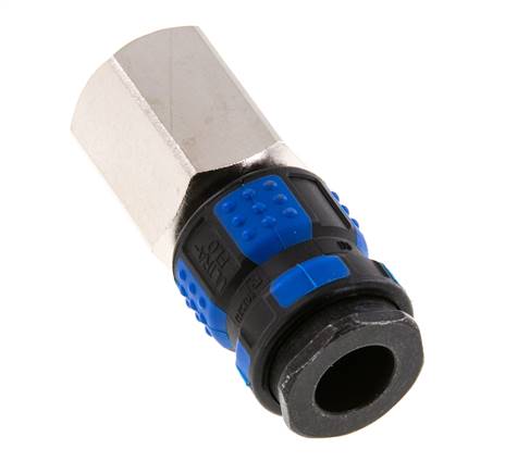 Laiton nickelé Coupleur pneumatique DN 7.8 Douille G 1/2 pouce Femelle