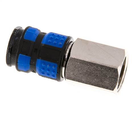Laiton nickelé Coupleur pneumatique DN 7.8 Douille G 1/2 pouce Femelle