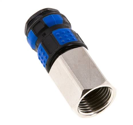 Laiton nickelé Coupleur pneumatique DN 7.8 Douille G 1/2 pouce Femelle