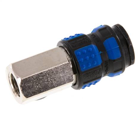 Laiton nickelé Coupleur pneumatique DN 7.8 Douille G 1/4 pouce Femelle
