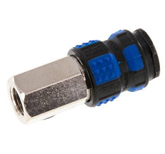 Laiton nickelé Coupleur pneumatique DN 7.8 Douille G 1/4 pouce Femelle