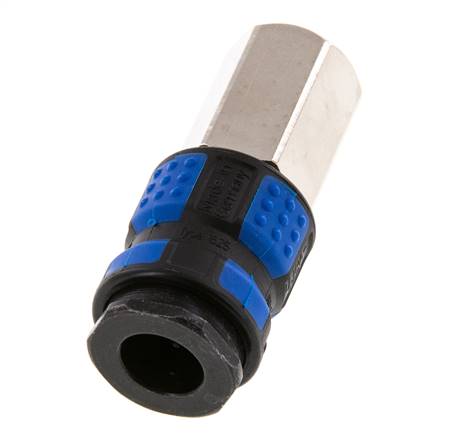 Laiton nickelé Coupleur pneumatique DN 7.8 Douille G 1/4 pouce Femelle