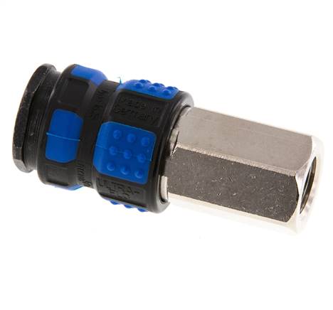 Laiton nickelé Coupleur pneumatique DN 7.8 Douille G 1/4 pouce Femelle
