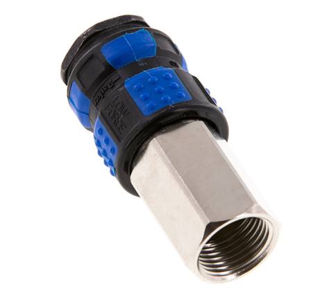 Laiton nickelé Coupleur pneumatique DN 7.8 Douille G 3/8 pouce Femelle