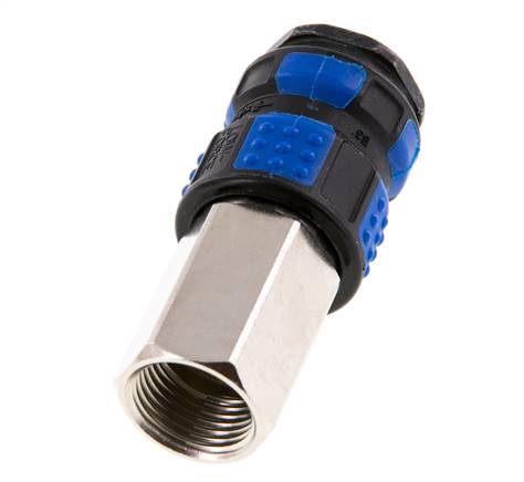 Laiton nickelé Coupleur pneumatique DN 7.8 Douille G 3/8 pouce Femelle